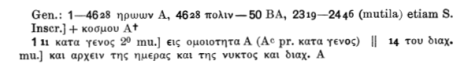 Rahlfs Apparatus Gen. 1.1-14