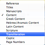 Search fields for Göttingen Isaiah Apparatus I