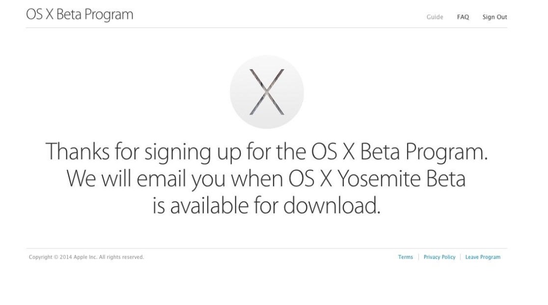 OS X Yosemite Beta