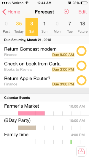 iPhone Forecast View
