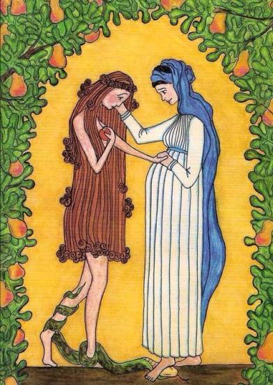 "Virgin Mary Consoles Eve," Sister Grace Remington, www.mississippiabbey.org